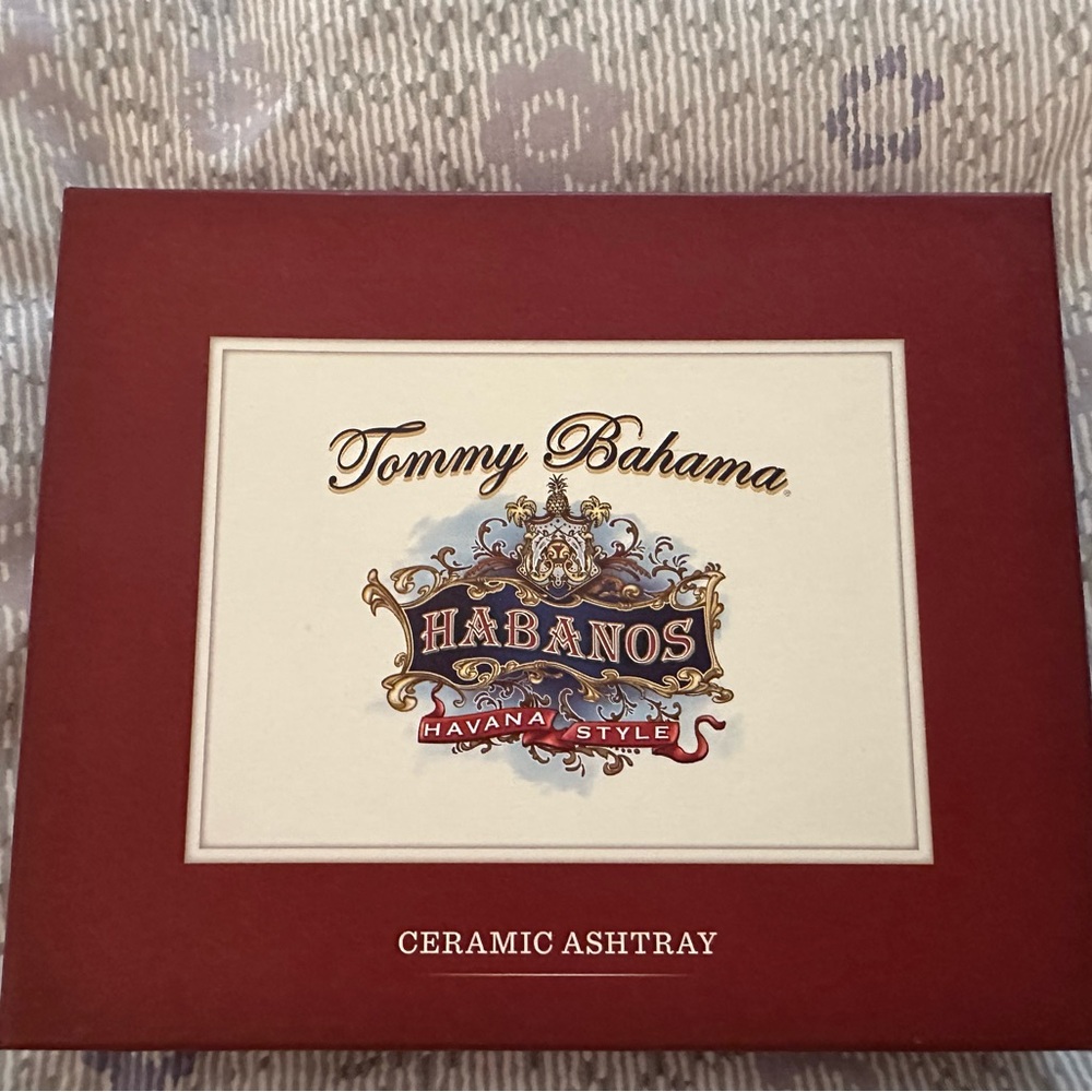 Tommy Bahama Red Ceramic Ashtray